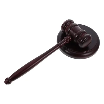 tárgyalóterem kalapács készlet bíró kalapács fa kézműves aukciós hang kerek blokk ügyvéd kézműves