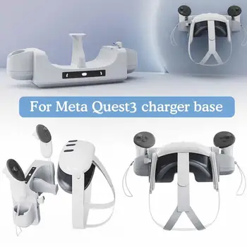 töltő dokkoló fali tartó Meta Quest 3-hoz, Oculus VR tartozékok töltőállomás-vezérlő akkumulátorcsomag, illeszkedő Elite fejpánt