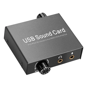 USB-C hangkártya Audio külső 3,5 mm-es mikrofon audio adapter Hangkártya PS4 PC-hez Laptop fejhallgató USB hangkártya Könnyen használható