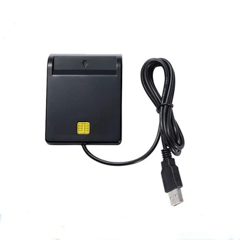 USB Smart Card olvasó bankkártyához IC / ID EMV kártyaolvasó Kiváló minőség Windows 7 8 10 Linux rendszerhez USB-CCID ISO 7816