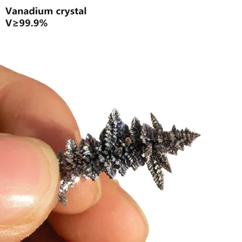 Vanádium elemkristályok 5g 99.9% gyönyörű V fém