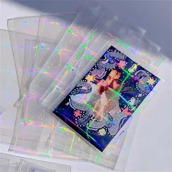 Villogó 10db kártyatartó Star Sakura rácsvédő képeslapvédő hüvelyek lézerkártya filmkártya borító
