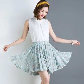 Virágos női szoknya sifon midi szoknya nőknek Stílusos esztétikus vintage nyár 2023 Harajuku Streetwear Trend Y2k V ruhák