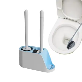WC tisztító kefe szilikon fürdőszobai tisztító súroló Újrafelhasználható WC-tisztító kellékek Szilikon fejtisztító kefe