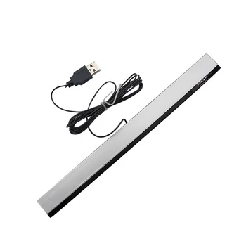 Wii érzékelő rúdhoz Ezüst érzékelő rúd Műanyag érzékelő rúd Vezetékes vevők IR jelsugár USB csatlakozó cseréje a Nitendo távirányítóhoz