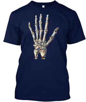 X Ray Metallic Skeleton Hand Póló hosszú ujjú