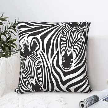 Zebra pár dobópárnahuzat Art rövid plusz párnahuzatok otthoni kanapészékhez dekoratív hátizsák
