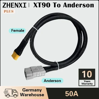 ZHENXI 100CM 50A XT90 - Anderson dugók LiFePo4 akkumulátortöltéshez Lakóautó jármű inverter hordozható állomás tartozékok sora