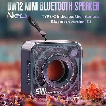 Átlátszó Bluetooth mini hangszóró Mecha stílusú kis acélágyú Nagy felbontású hívás Kültéri sportok Hordozható mélynyomó hangja