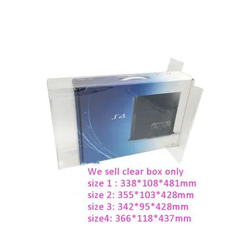 Átlátszó PET védőburkolat PS4-hez 1100 1200 2000 Japán USA verzió játék tároló kijelző doboz Gyűjtőtok