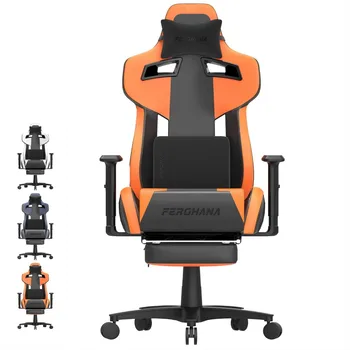 Új gamer szék lábtartóval, bőr ergonomikus gamer székek felnőtteknek, kényelmes számítógépes szék