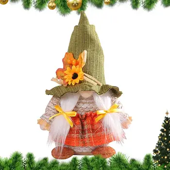Őszi törpék Juharlevél Arctalan baba Holiday Gnóm figurális dísz napraforgóval és juharlevelekkel őszre Őszi kezdőlap